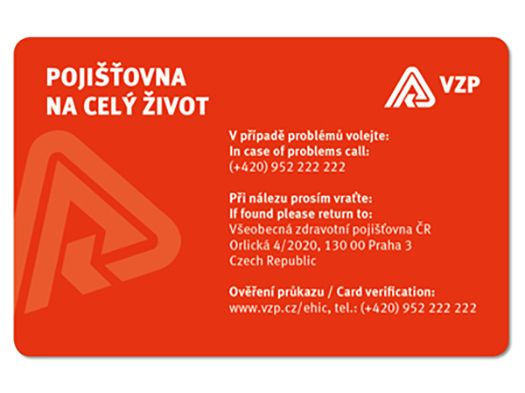 EHIC - Czech Republic (VZP)- back