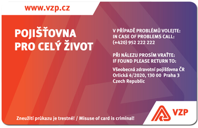 EHIC - Czech Republic (VZP2)- back