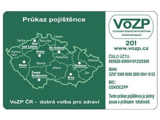 EHIC - Czech Republic (VoZP) - back