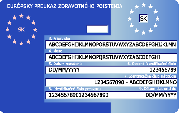 EHIC - Slovakia - UNION ZP - front