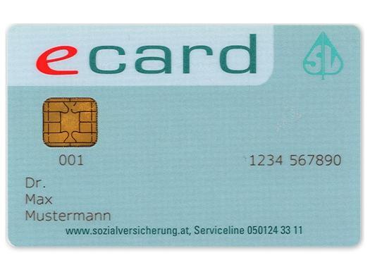 EHIC card Austria - back