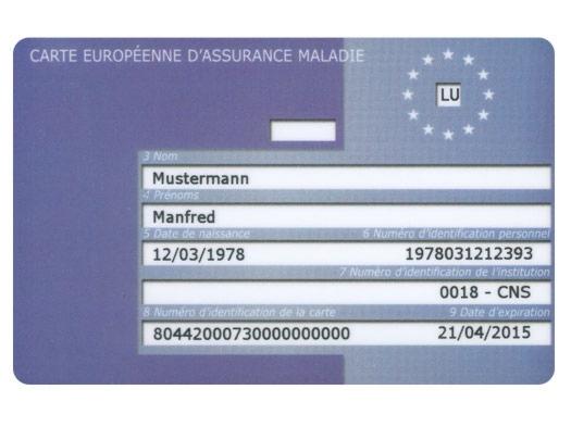 EHIC - Luxembourg- front